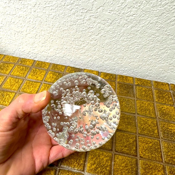 MCM/Vintage Murano Clear Bullecante Ball or Paperweight. 1950’s. - Picture 2 of 5